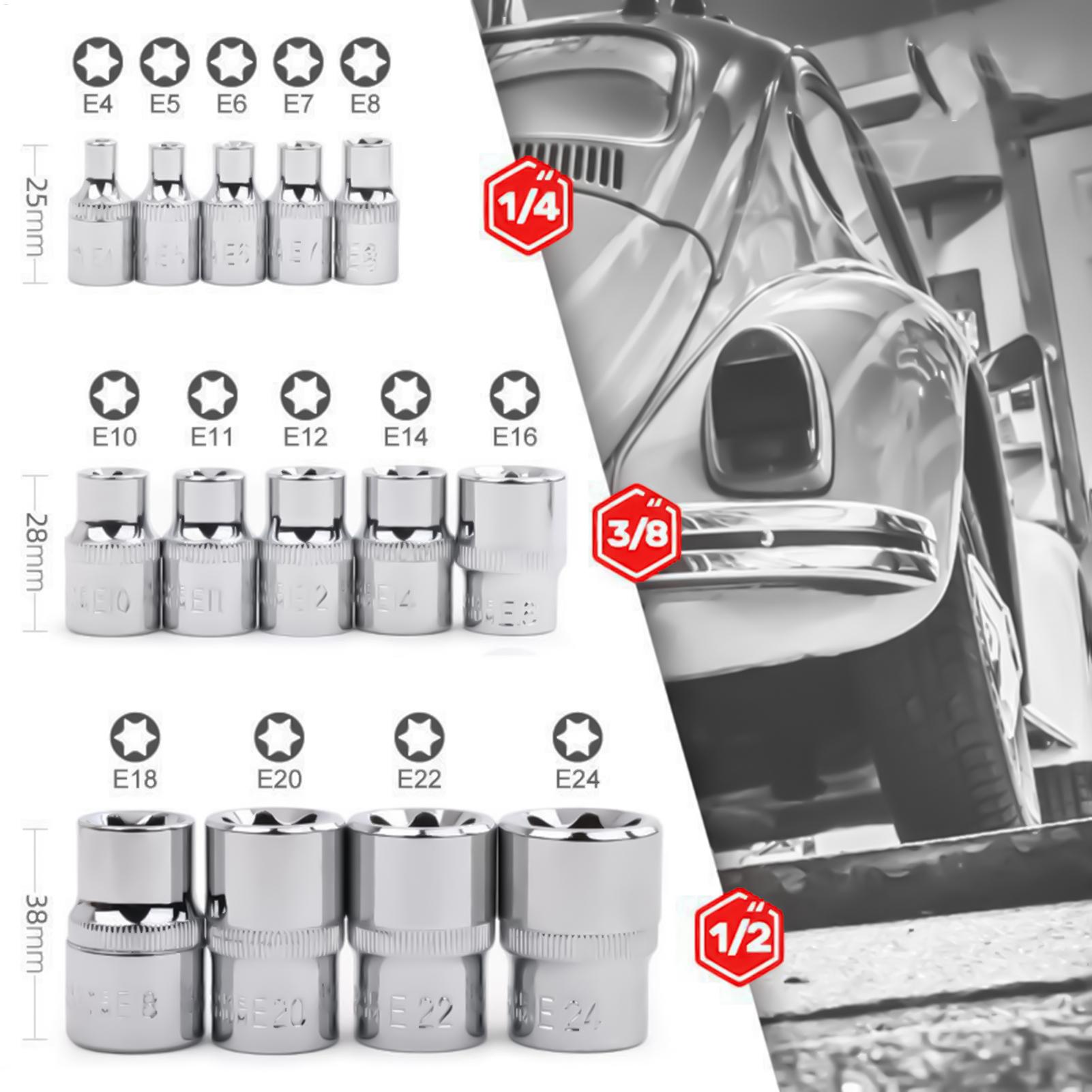 Tool Set - Steckschlüsselsatz Tragbares Hochleistungs-Multifunktions-Handwerkzeug Mechaniker-Steckschlüsselsatz für Garage,