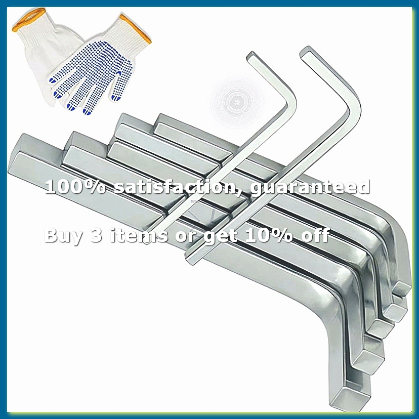 Wrench Set - 7-teiliges Vierkantschlüssel-Set, L-förmiger Vierkantschlüssel-Satz, Vierkantschraubendreher aus